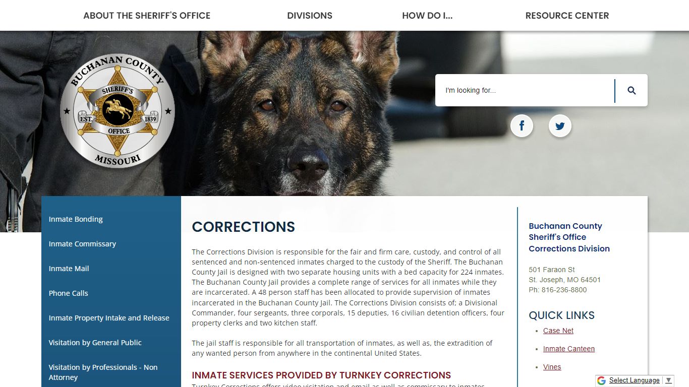 Corrections | Buchanan County, MO - Official Website